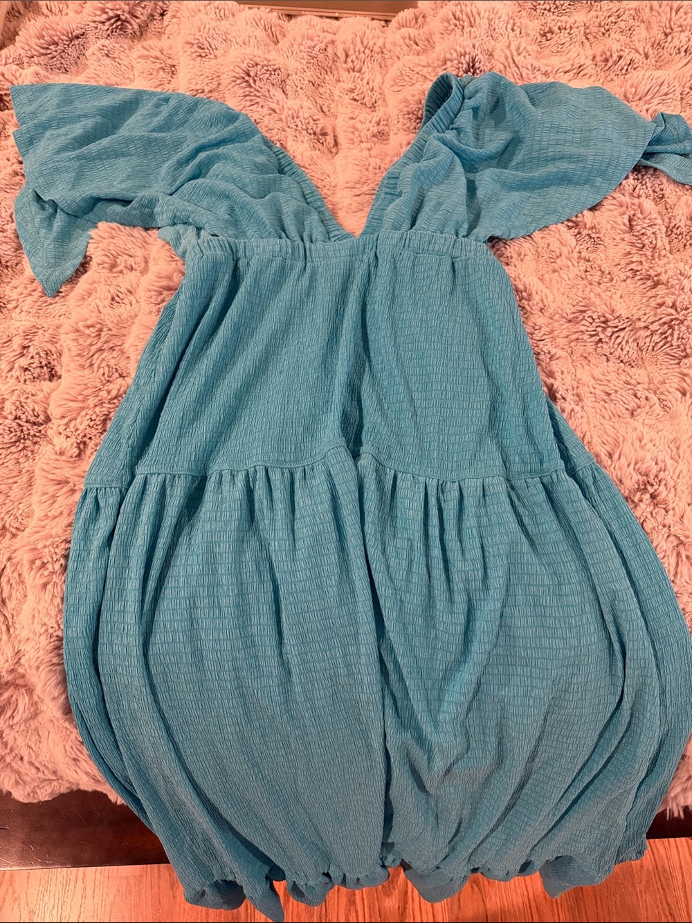 SHEIN Teal Blue Off-Shoulder Maxi Dress